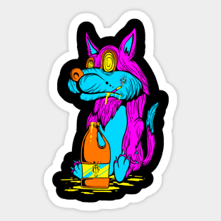 Spun Pup Sticker